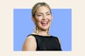 Kate Hudson on a colorful background