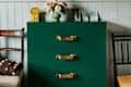 Beata Heauman's Bow Handles on green dresser