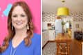 Left: Ree Drummond; Right: Kitchen with lots of wood and vintage elements