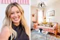 Hilary Duff and living room diptych.