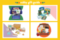 A graphic showcasing subscription boxes for kids from Owl Crate Jr., Little Passports, Lovevery, and Girls Can! Crate