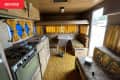 dated camper interior before renovation