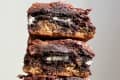 Slutty Brownies stacked.