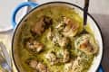 chicken rollups in a pot