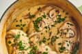 finished dish in large pasta pot