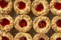 Image 5: Overhead view of apricot cookies on a cooling rack.