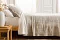Organic Cotton Channel Stitch Coverlet Set