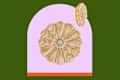 Vadifula Night Light Wooden Carved Flower Mini USB Rechargeable on colored background