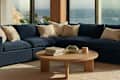 Kova Pillow Sectional sofa in living room