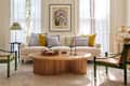 Living room with Anthro furniture and decor