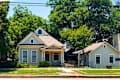 Texas, USA, May 29th 2024, view of two houses on West Ave house in the state capital Austin
