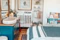 small crib in a bedroom closet