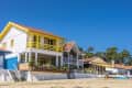 France, Gironde, Arcachon Bay, Cap-Ferret, beach hut along the beach of l'Herbe village