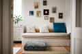 Modern home decor and interior of a domestic living room with furniture