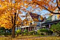 Old mansion like homes in the Elmwood Village neighborhood of Buffalo, New York, USA.