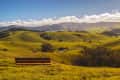 Rolling hills and fields in Regional Park in the town of Petaluma in Northern California