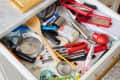 messy kitchen drawer