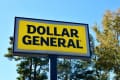 Dollar General Store Sign, Nashville, North Carolina, USA, October 23, 2023