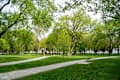 View of Coronation Park. Coronation Park is a park and veteran's memorial in Toronto. Toronto, Canada - May 25, 2024.