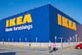 Burbank, California: September 14, 2023:  Exterior of an Ikea store in Burbank, CA. The Burbank Ikea is the largest Ikea store in the United States of America.