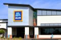 Chandler, AZ. - Aug 01 2024: Aldi is the common company brand name of two German multinational family-owned discount supermarket chains operating over 12,000 stores in 18 countries, including the U.S.