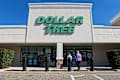 Lakeland, Florida USA - 01 05 26: Dollar tree retail store and people clear blue sky