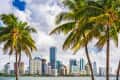 Miami, Florida, USA tropical downtown skyline.