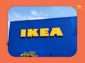 IKEA store showing logo on orange background