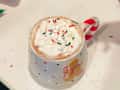Hot chocolate in mug.
