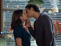 Hannah (Ella Bright) and Garrett (Belmont Cameli) in OFF CAMPUS