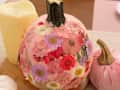 Petal covered pumpkin