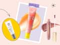 3 lip balms on graphic background