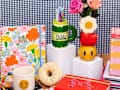 collection of colorful ban.do products, including a ceramic vase