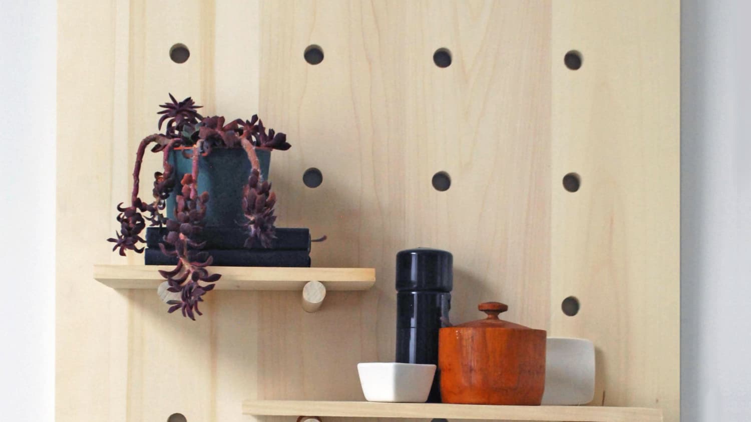 Diy Project Idea How To Make A Modern Pegboard Shelving System Apartment Therapy Alibaba.com offers 3,161 pegboard supermarket shelves products. modern pegboard shelving system