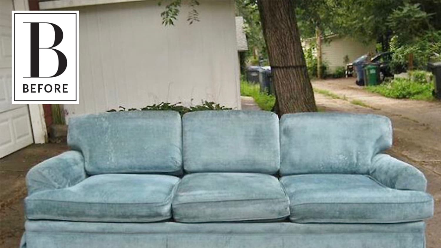 Before After Using Fabric Dye To Makeover A Chenille Sofa