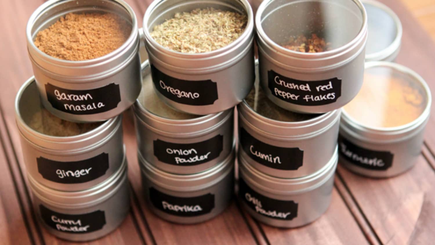 small metal containers for spices