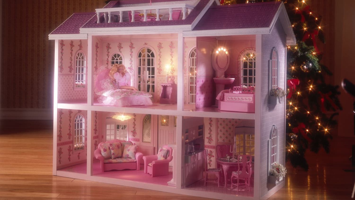 barbie house with spiral staircase
