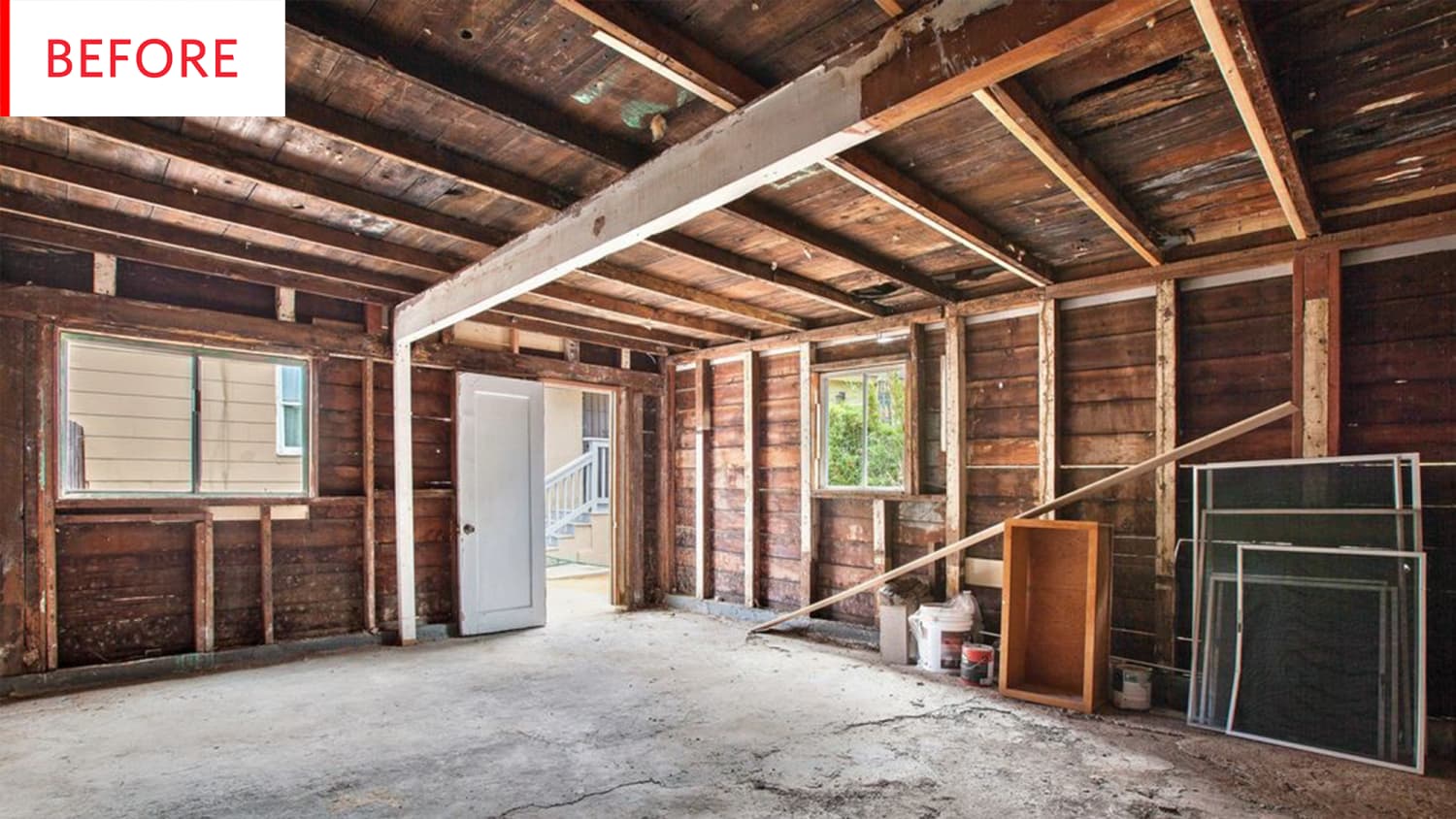 Before After Converted Garage To 20k Studio Apartment