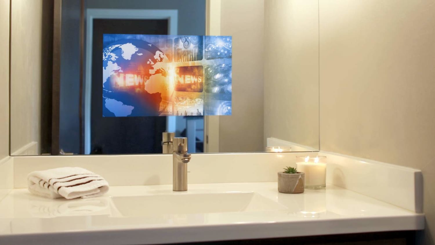 How To Make Your Own Dual Purpose Tv Mirror Apartment Therapy