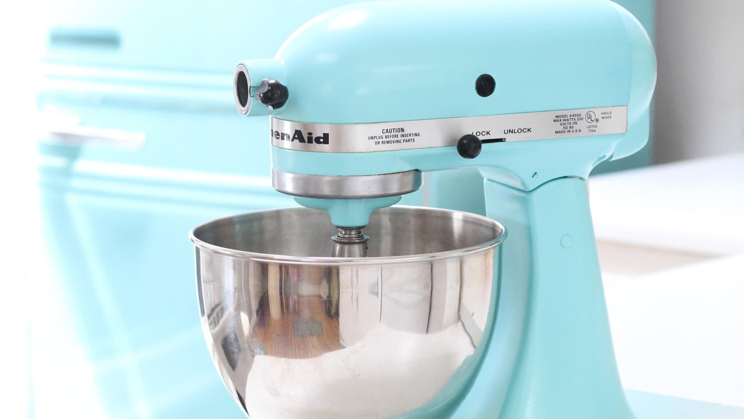 Restored Vintage Yellow 1960s Kitchenaid K45 Electric Tilt 