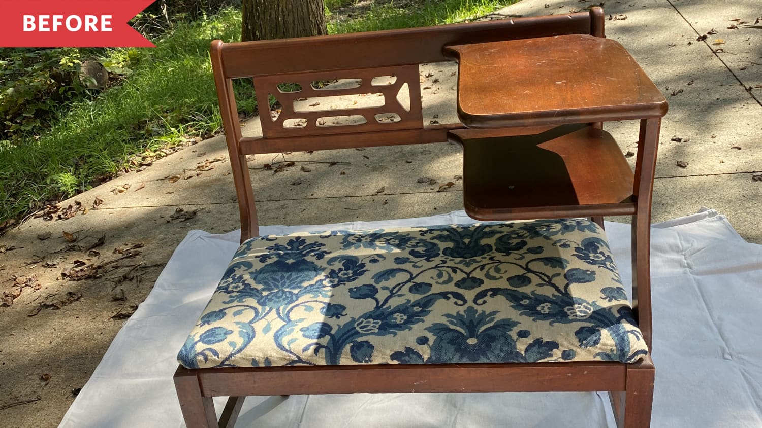 Telephone Bench Redo - DIY Telephone Bench Makeover Idea 