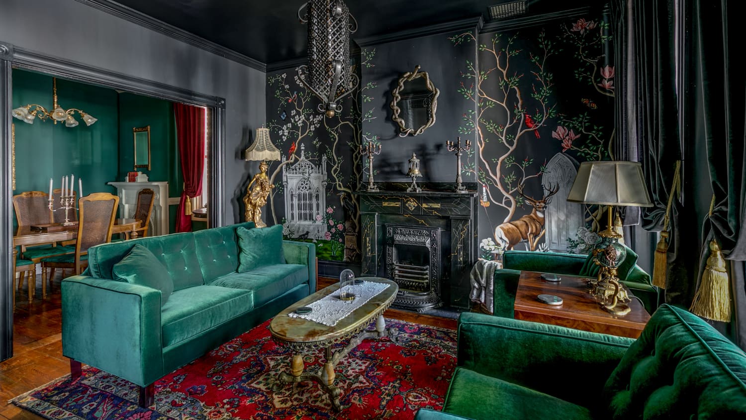 GOTHIC MAHOGANY CANOPY BED, image size:1500x844