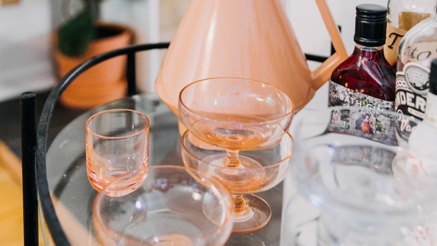 TREND FOR HOME Cocktail Glasses 624 Ml Coloured Glasses Drinking Glasses Set Of 6 Coloured Glass Tumbler Glasses Iced Coffee Glass Water Glasses Highball Glasses Juice Glasses, Phoebe Rainbow