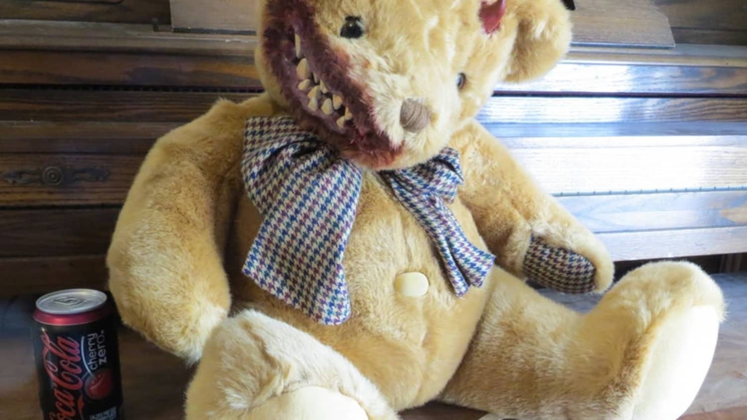 scary teddy plush