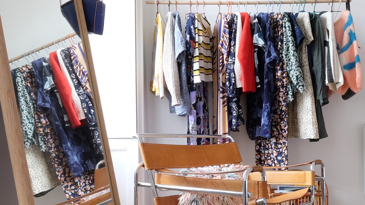 How To Create a Bedroom Closet with Clothing Racks Apartment Therapy
