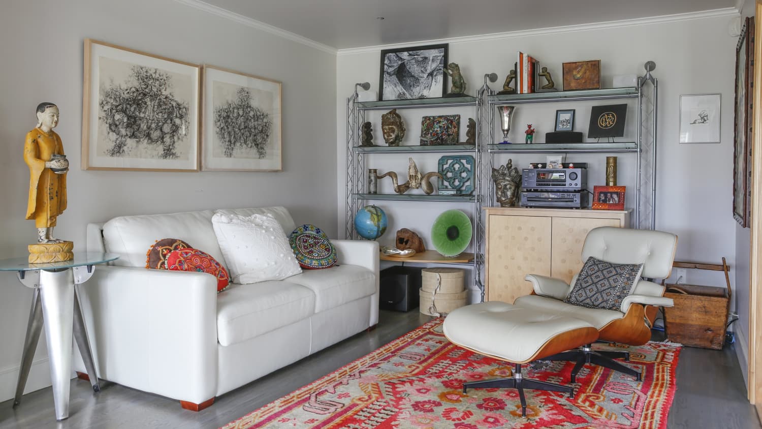 Chaise lounge shop against wall
