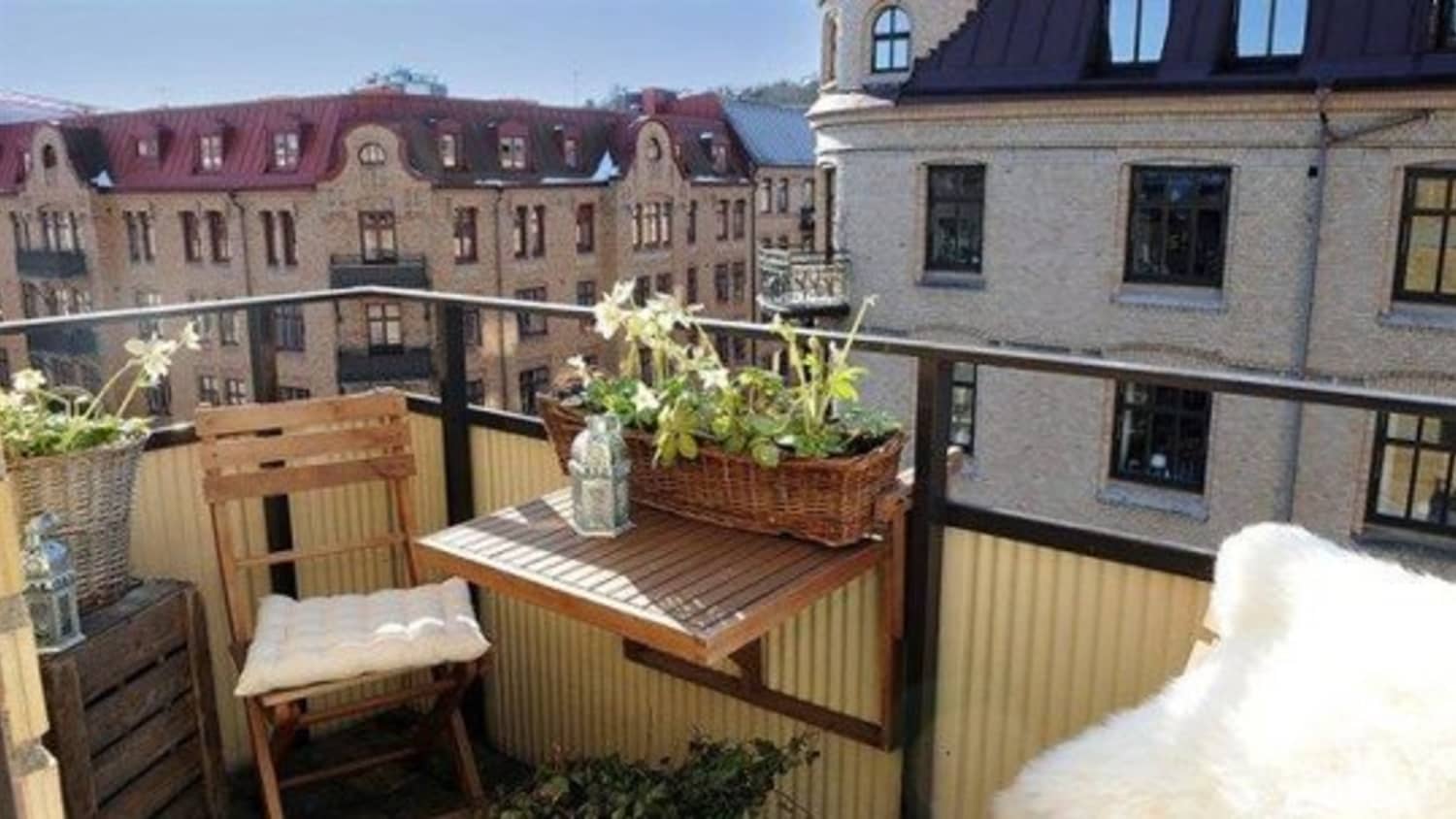 Apartment sales balcony table