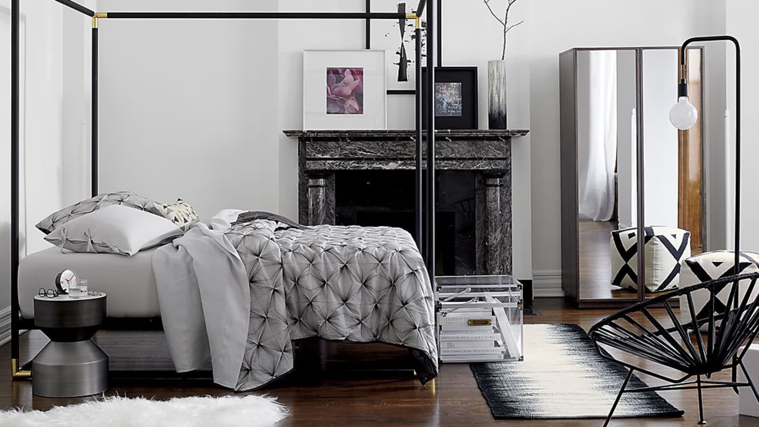 The curated nomad lauren king metal canopy bed top