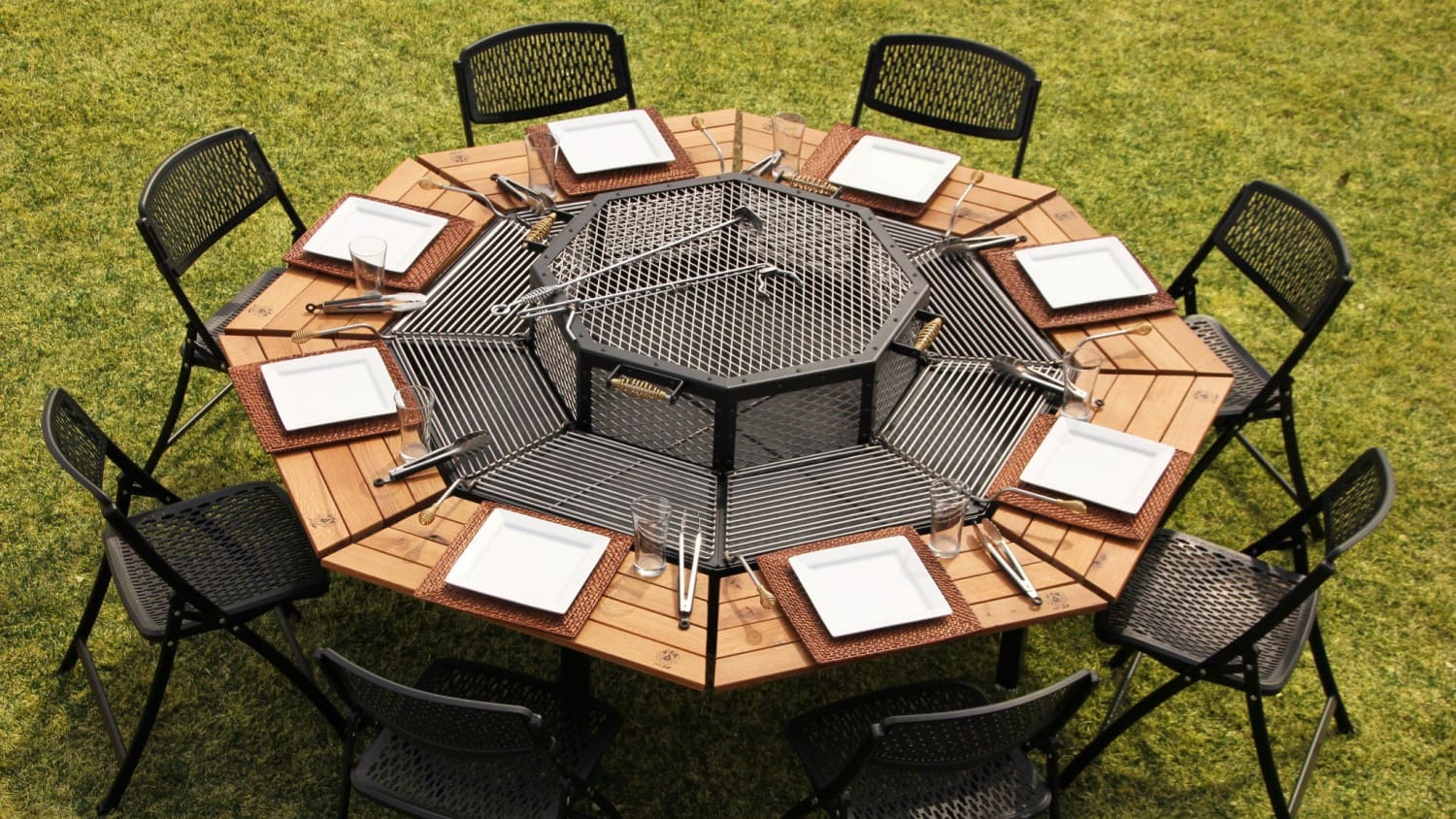 This Transforming Outdoor Table Is Also a Grill For 8 Apartment Therapy
