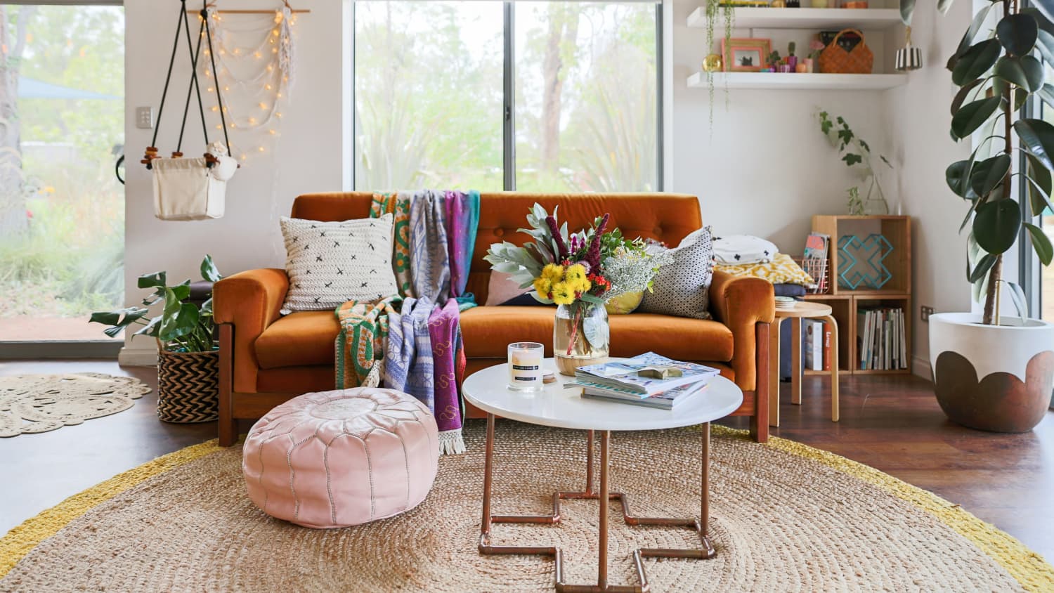 Bohemian shop storage ottoman